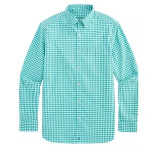 Vineyard Vines Mint Green Gingham Long Sleeve Classic Button-Down Shirt